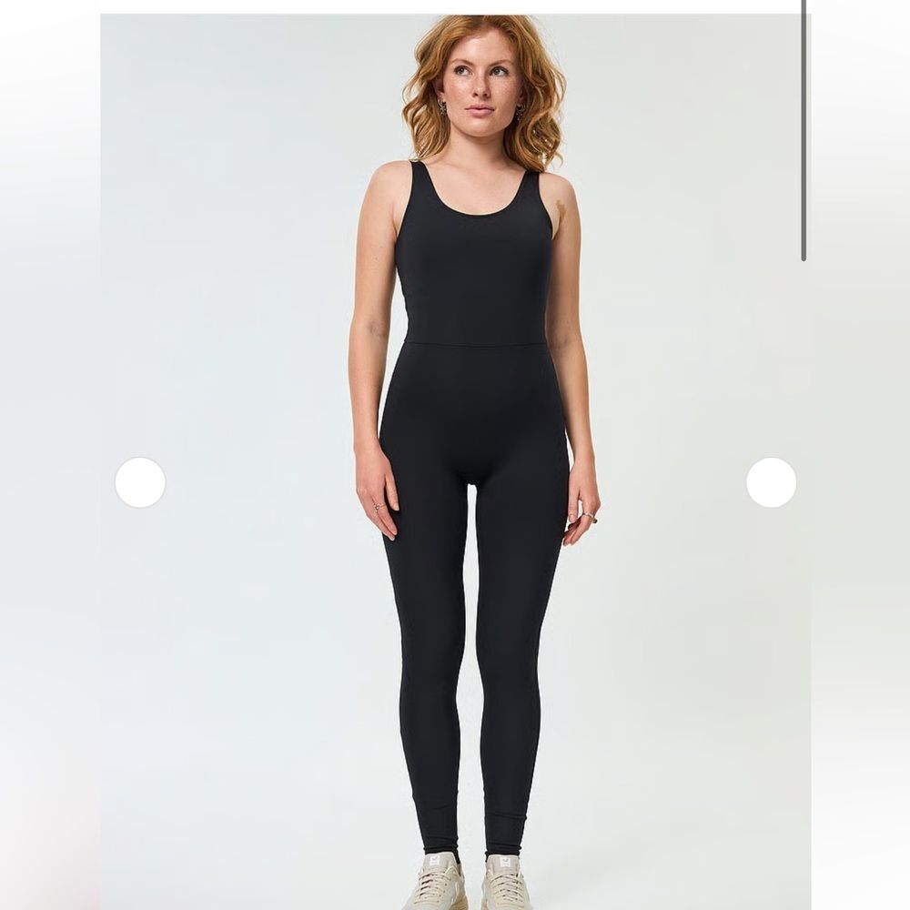Girlfriend Collective Women's Navy One Piece Jumpsuit Scoop Back Unitard Small
